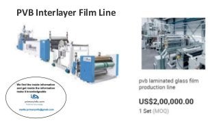 PVB Interlayer Film Line
 