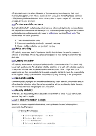 just in time and lean manufacturing | DOCX