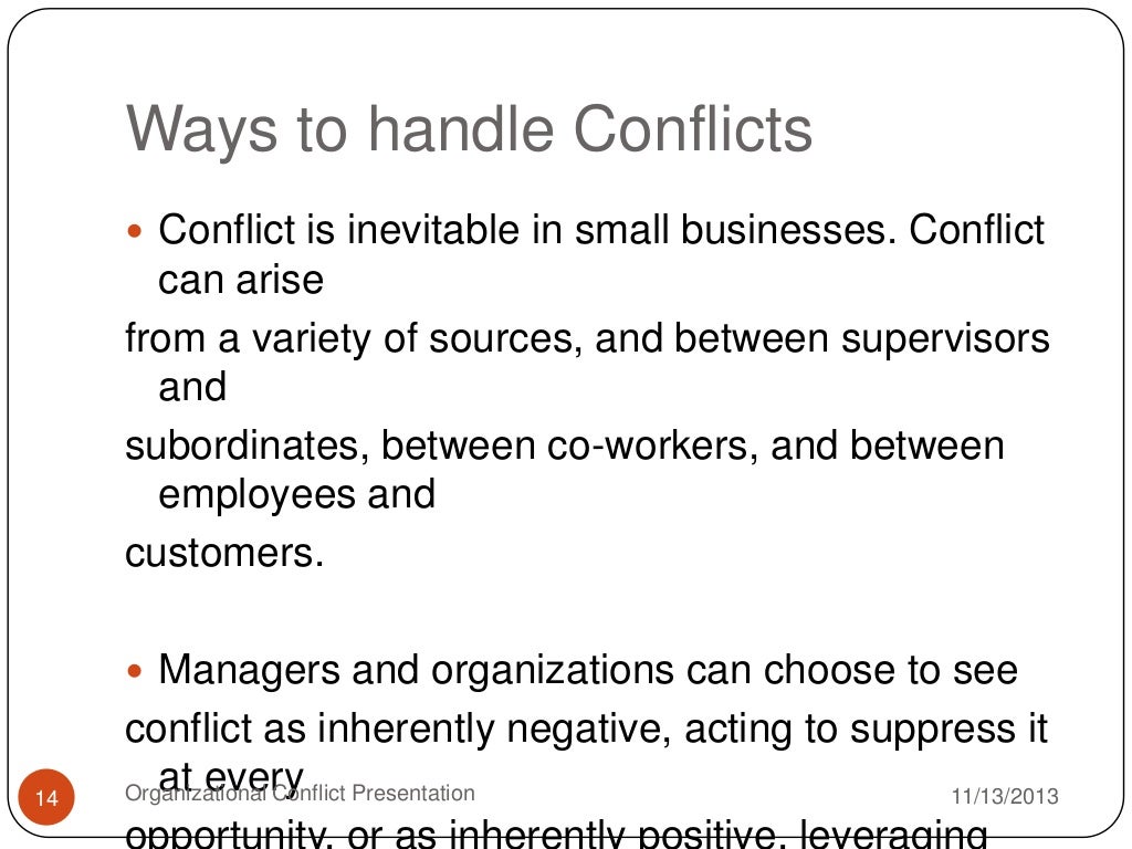 Organizational Conflict