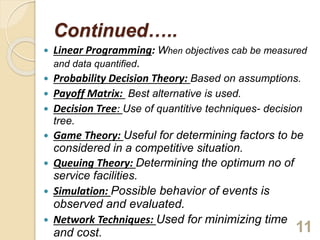 POM - Decision Making | PPTX