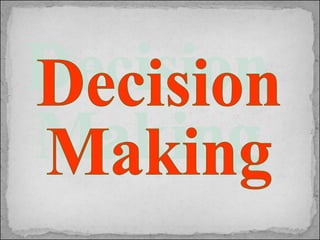 Decision  Making 