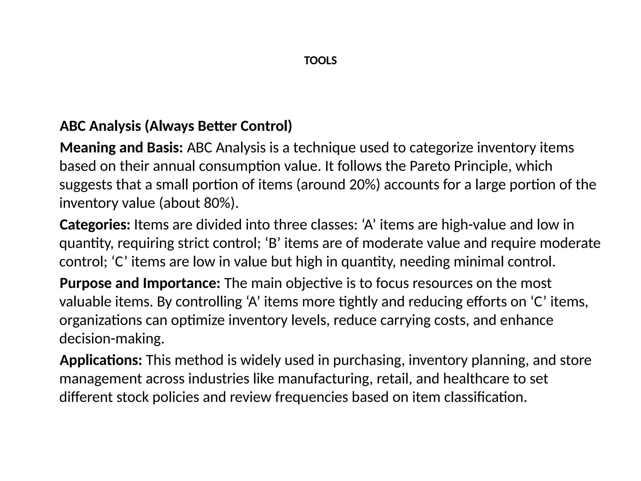 MATERIALS MANAGEMENT - TOOLS, METHODS, AND USE | PPTX