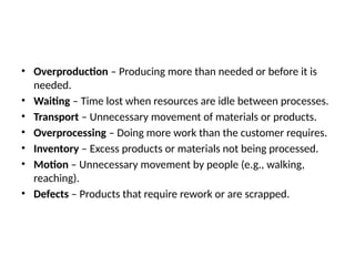 Unnessary Rework RECENT TRENDS IN PRODUCTION - MODERN TECHNIQUES | PPTX