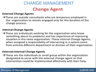 Change Management - Principles of Management | PPTX