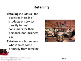 Retailing Principles Retailing & Wholesaling (Principle Of Marketing) PMK1013 | PPTX