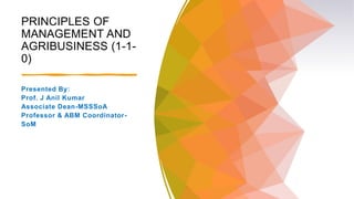 PRINCIPAL OF MANAGEMENT AND AGRIBUSINESS | PDF