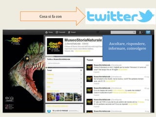 Ascoltare,rispondere,
informare,coinvolgere
Cosasifacon
 