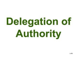 Delegation of
Authority
1–279
 