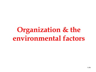 Organization & the
environmental factors
1–74
 