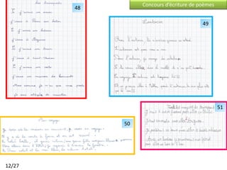 Concours d’écriture de poèmes
        48

                                          49




                                                  51

             50




12/27
 