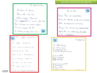 Concours d’écriture de poèmes


                                               70




             69

        71
                  72




17/27
 