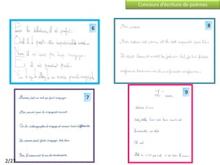 Concours d’écriture de poèmes



           6                                   8




                                  9
       7




2/27
 