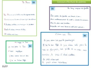 83        Concours d’écriture de poèmes


                  85




                                                 86



        84




21/27
 