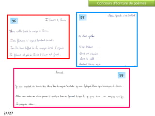 Concours d’écriture de poèmes


         97
    96




                           98




24/27
 
