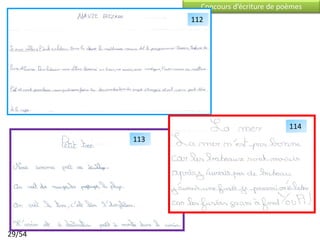 Concours d’écriture de poèmes
              112




                                         114
        113




29/54
 