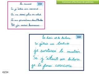 Concours d’écriture de poèmes
        159




                           160




43/54
 