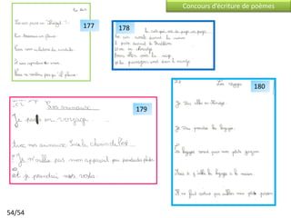 Concours d’écriture de poèmes

        177   178




                                                180


                    179




54/54
 