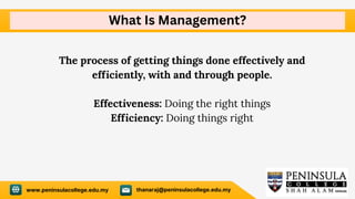 Principle of Management Lesson 1 Introduction to Management | PDF