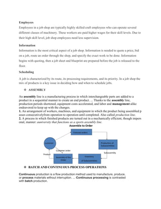 Operation study note from MBA IIM TO CHE | PDF