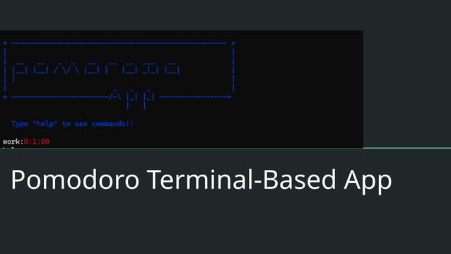 pomodoro terminal based app built by javascript | PPT