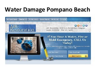 Water Damage Pompano Beach
 