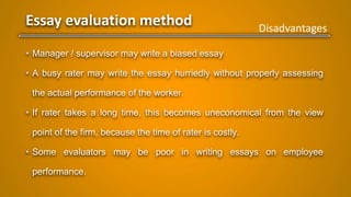 Principles of Management - Performance Appraisal methods | PPSX
