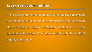 Principles of Management - Performance Appraisal methods | PPSX