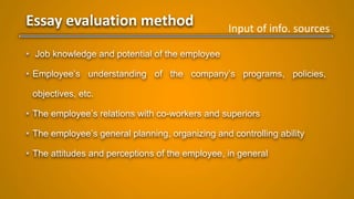 Principles of Management - Performance Appraisal methods | PPSX