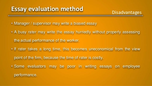 written essay method of performance appraisal