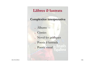 Llibres il·lustrats

             Complexitat interpretativa

               . Àlbums
               . Còmics
            ...