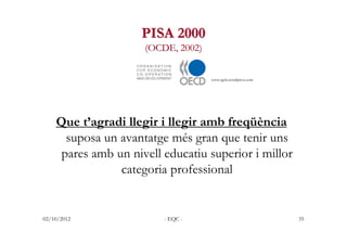 PISA 2000
                     (OCDE, 2002)


                                    www.igcla.wordpress.com




    Que t’ag...