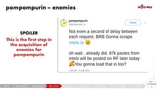 pompompurin – enemies
SPOILER
This is the first step in
the acquisition of
enemies for
pompompurin
6
05/2023
01,03/2023
03/2022
05/2022
04/2022
08/2021
2020,2021
03/2022
2015
 