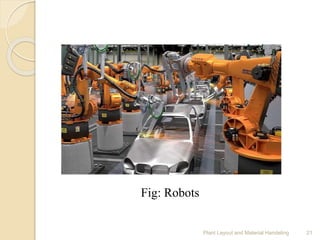 Plant Layout and Material Handeling 21
Fig: Robots
 