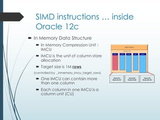 SIMD inside and outside Oracle 12c In Memory | PDF