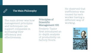 The Main Philosophy
The main driver was how
management principles
and techniques can
support companies in
increasing their...