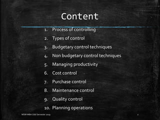 Principles of Management Unit 5: Controlling | PPTX