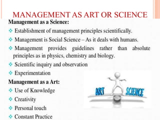 MANAGEMENT AS ART OR SCIENCE
15
 