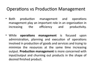 Production and Operations Management NEP KUD Module I | PPTX