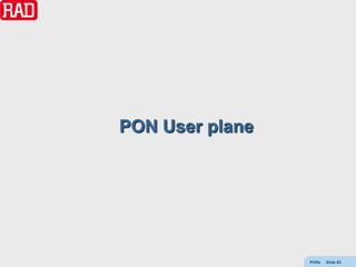 PON User plane




                 PONs   Slide 63
 