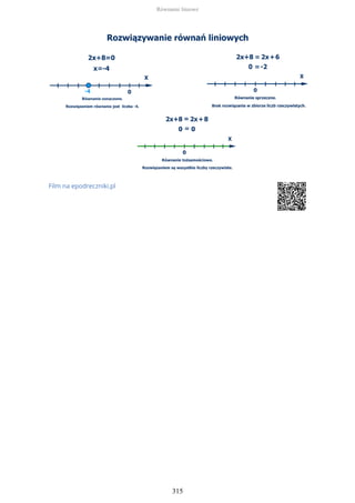 Film na epodreczniki.pl
Równanie liniowe
315
 