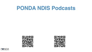 PONDA NDIS Podcasts
 