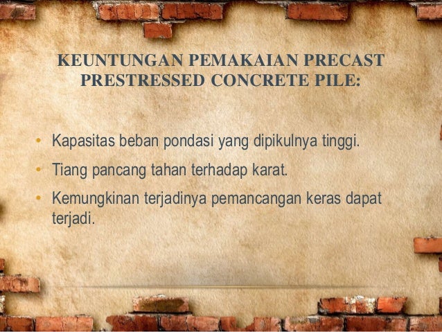 Pondasi Tiang Pancang Beton