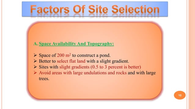CONSTRUCTION OF FISH POND PPT