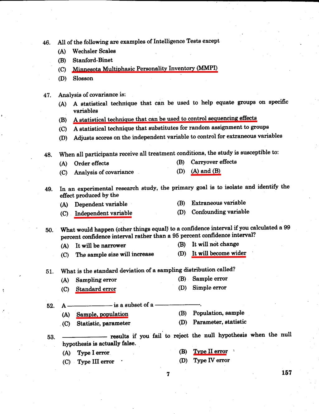 Pondicherry university 2013 Ph.D Applied Psychology entrance exam que…