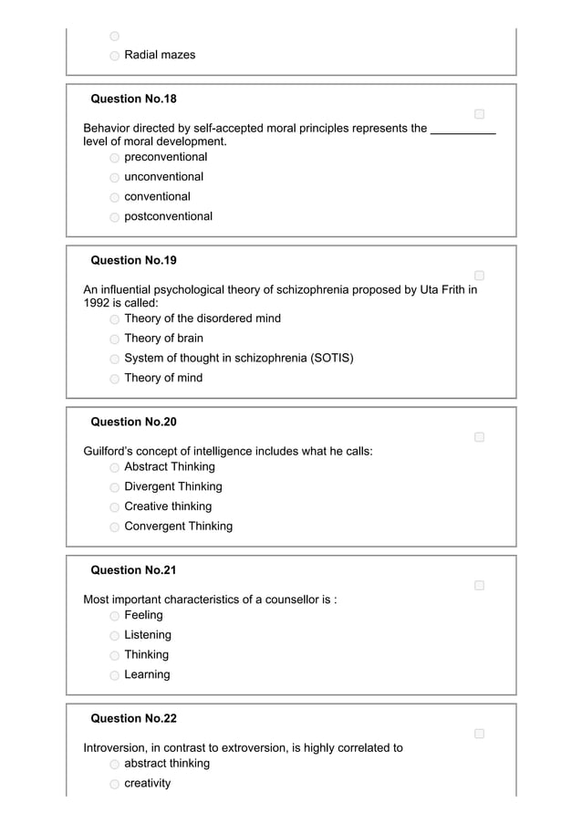 Pondicherry University 2019 m.sc. applied psychology entrance exam