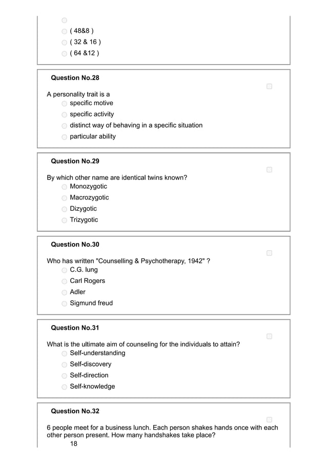 Pondicherry University 2019 m.sc. applied psychology entrance exam