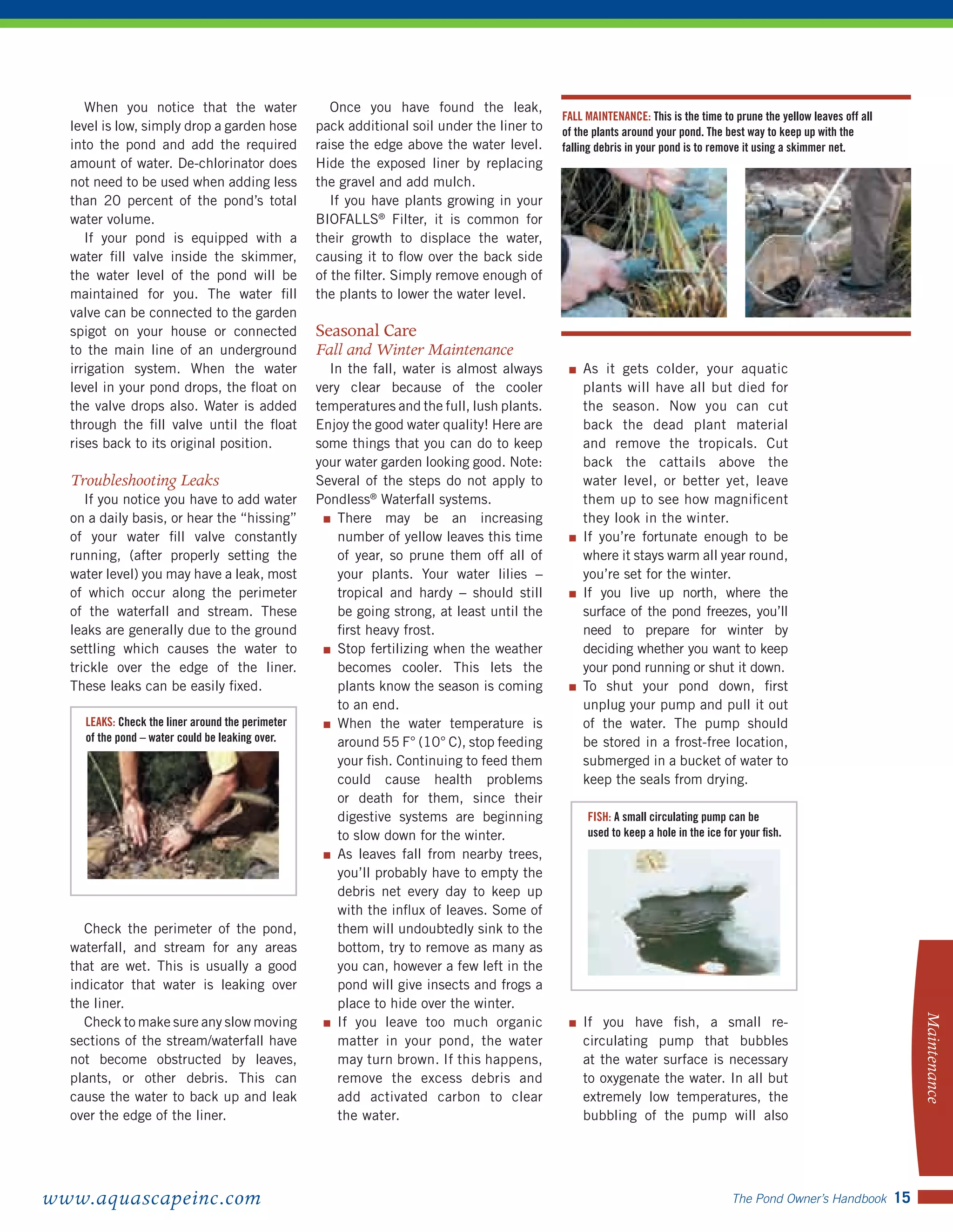 Pond Owners Manual