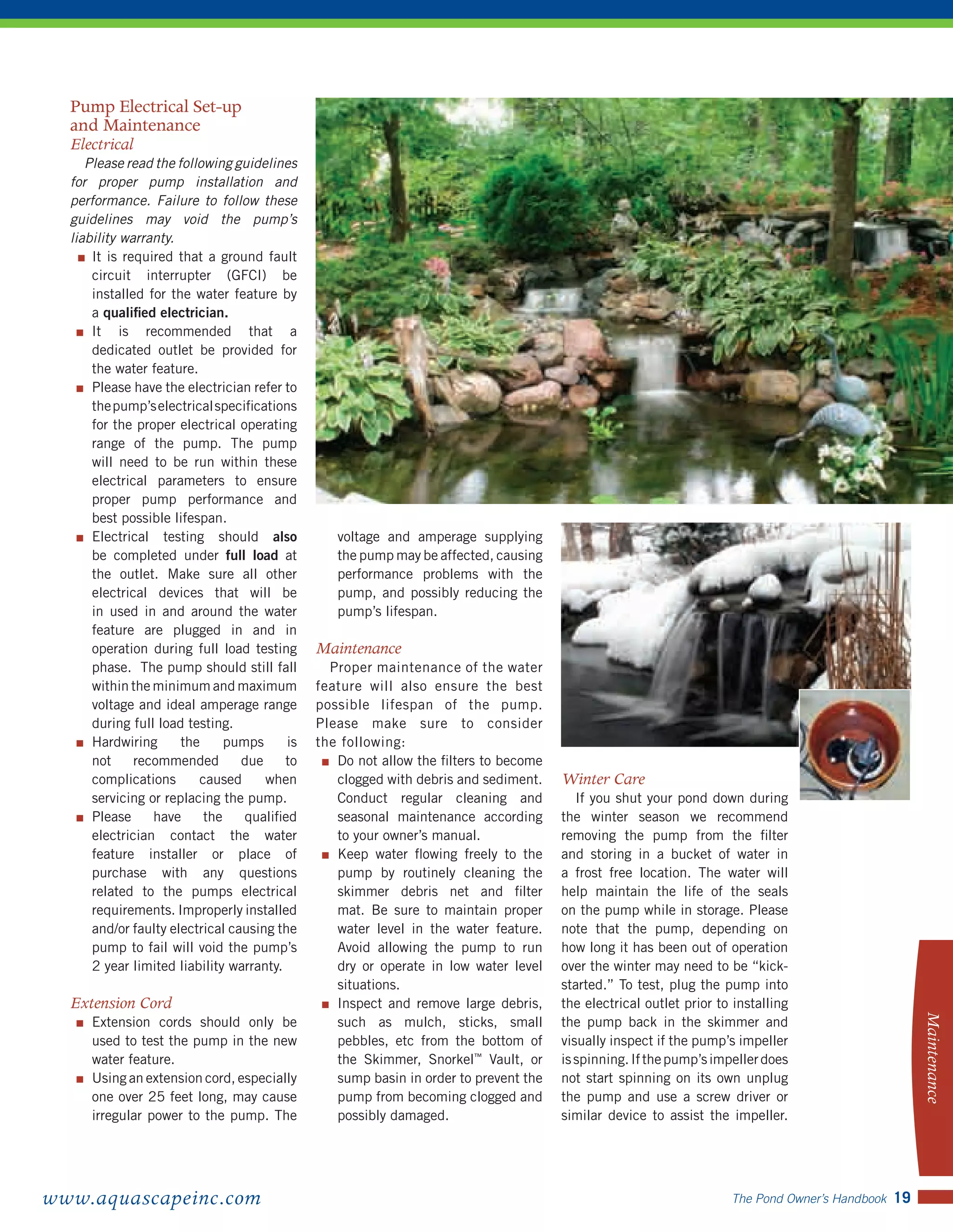 Pond Owners Manual