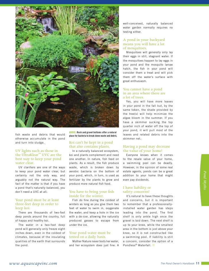 Pond Owners Manual