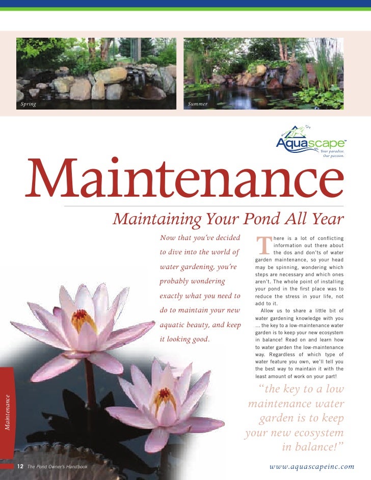 Pond Owners Manual